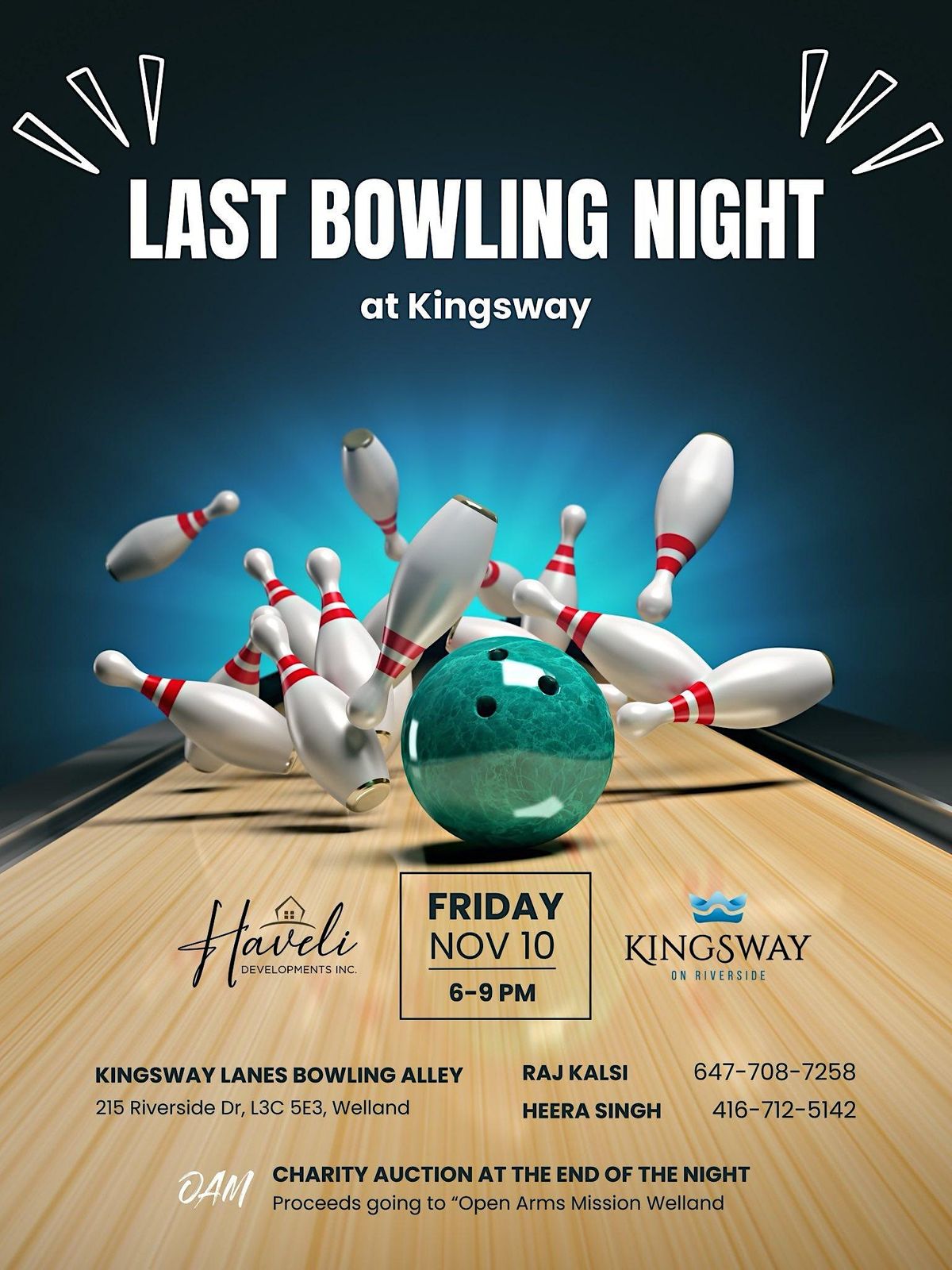Bowling & Charity Night at Kingsway Lanes, 215 Riverside Dr, Welland