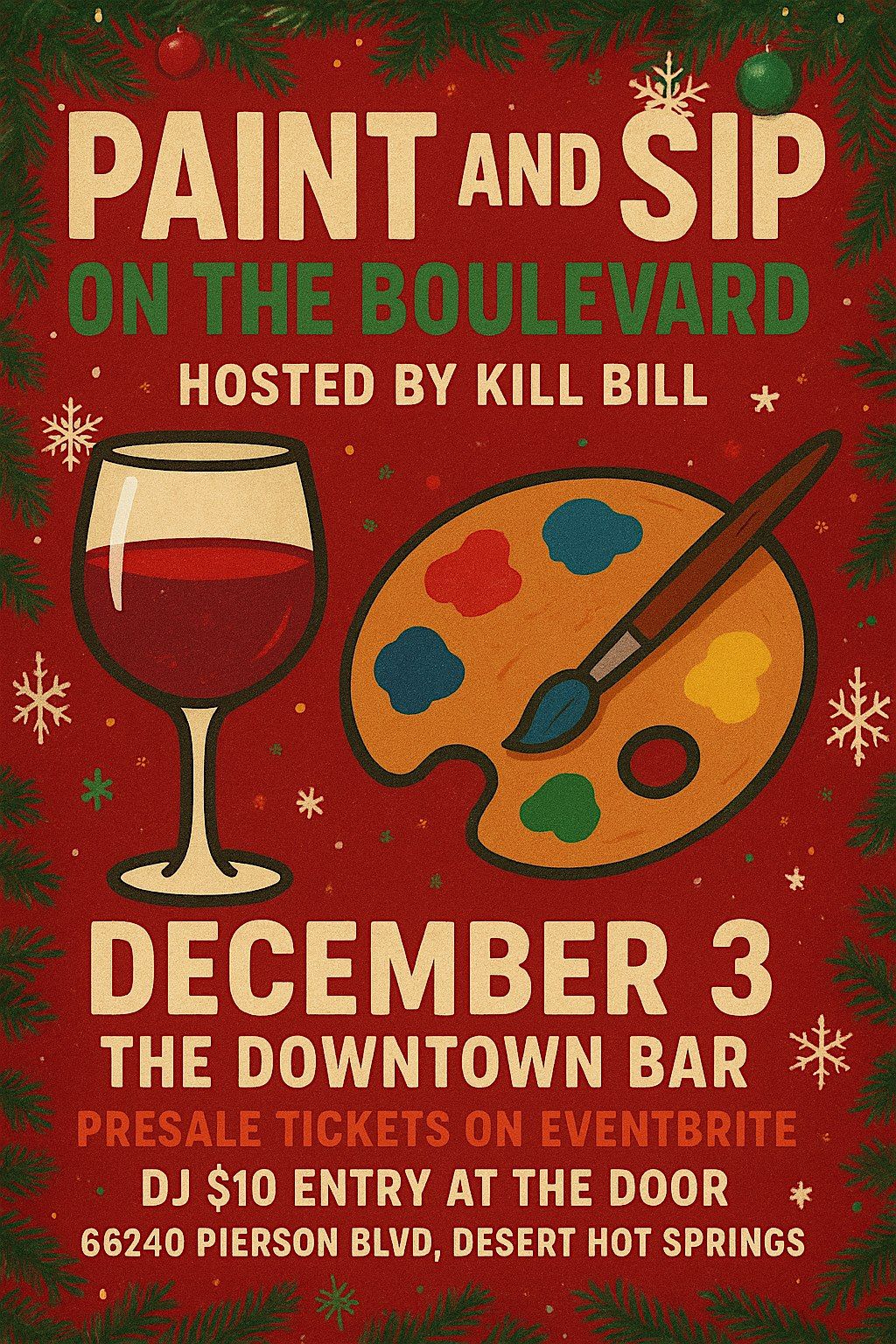 Paint and Sip on the Blvd, 3 December | Event in Desert Hot Springs | AllEvents