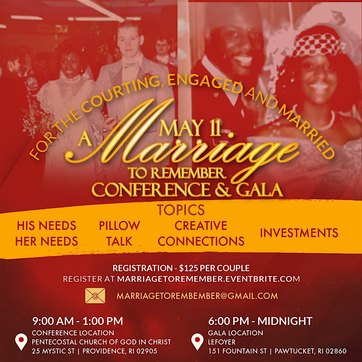 "A Marriage to Remember Conference & Gala", 10 May | Event in Providence | AllEvents
