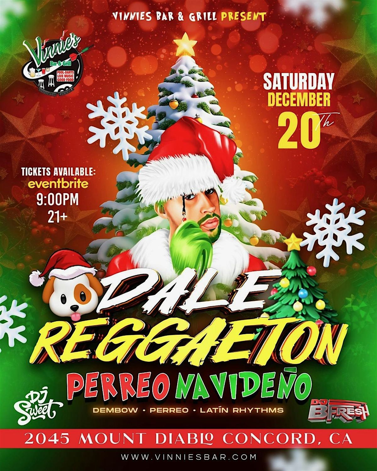 DALE REGGAETON – PERREO NAVIDEÑO, 20 December | Event in Concord | AllEvents