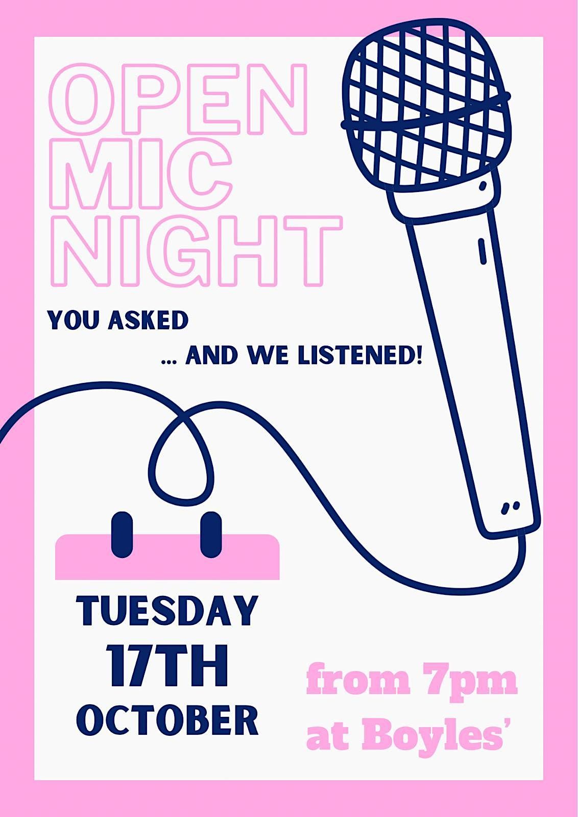 Boyles Bar OPEN MIC NIGHT!, Boyles Bar, Bexley, October 17 2023