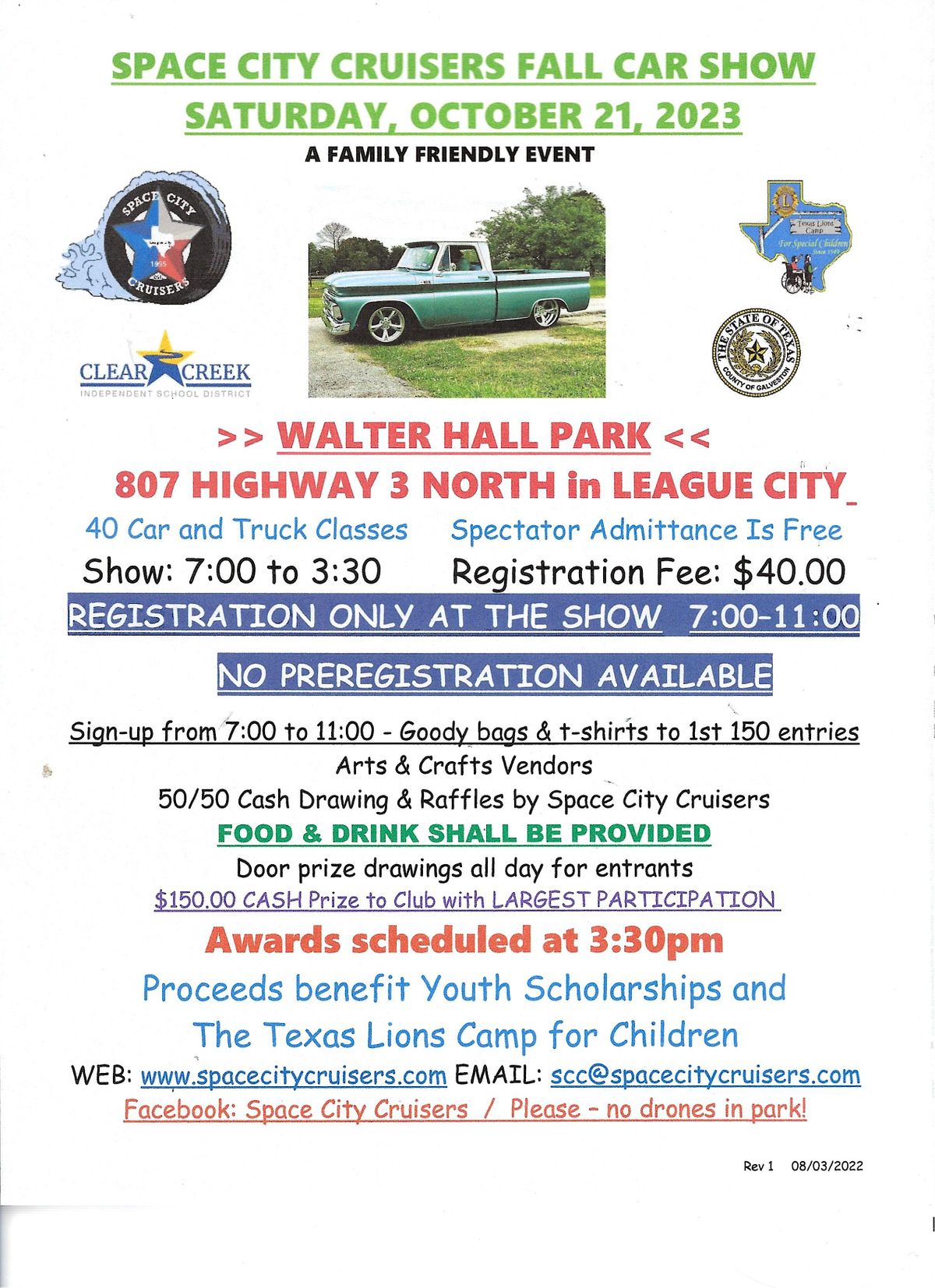 Space City Cruisers Fall Car Show, 807 State Hwy 3, League City, 21 October 2023 AllEvents.in