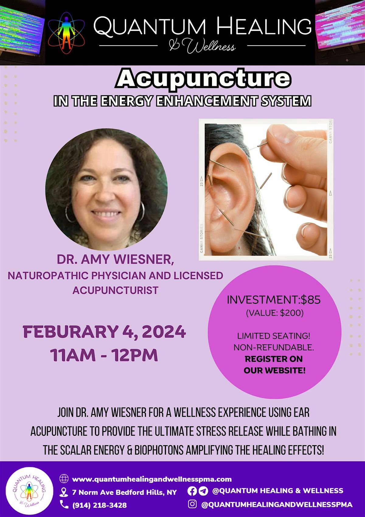 Acupuncture in the Energy Enhancement System, Quantum Healing