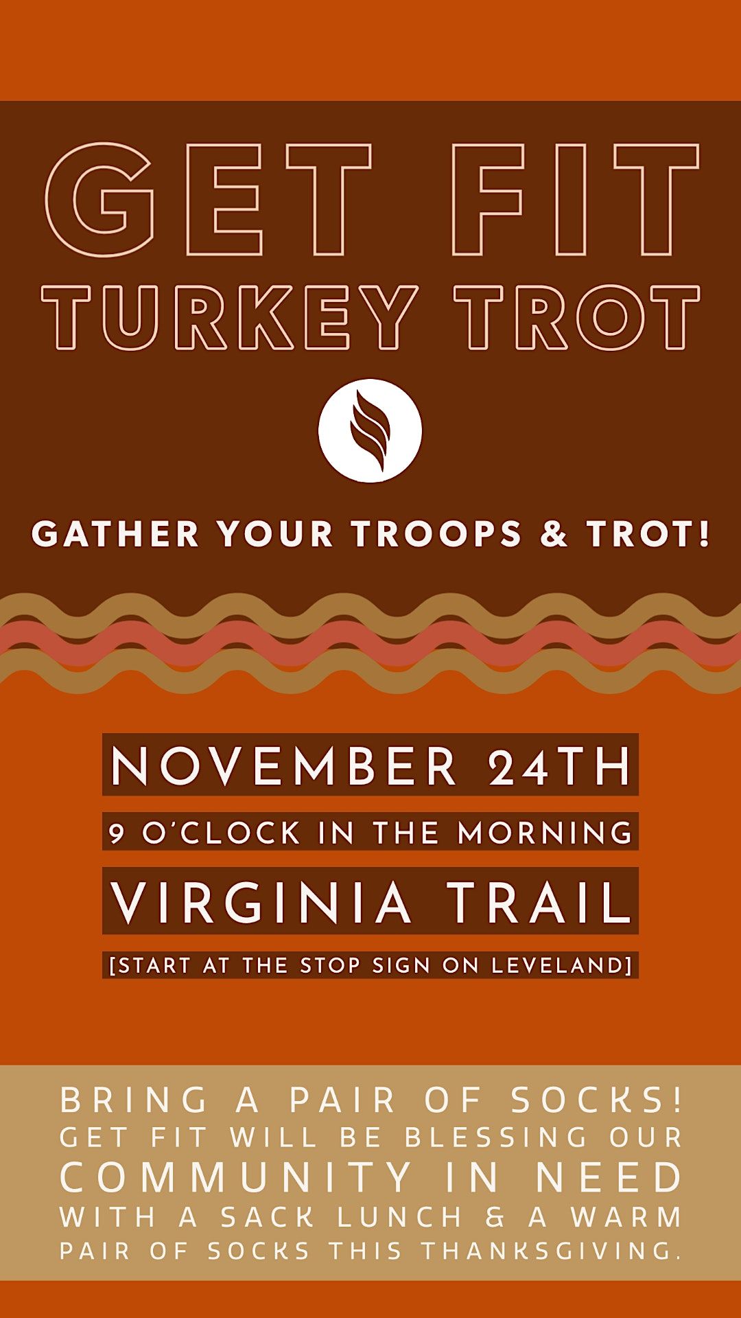 Get Fit Turkey Trot and Sock Drive, Virginia Corridor Trail, Modesto