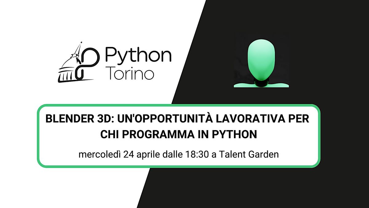 Blender 3D: unopportunità lavorativa per chi programma in Python, Via ... image.
