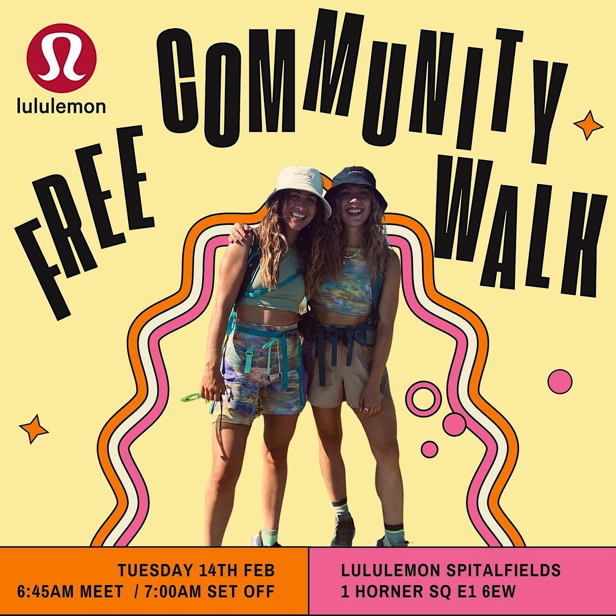 IMPEAKIN X Lululemon Community walk, lululemon, London, March 7 2023