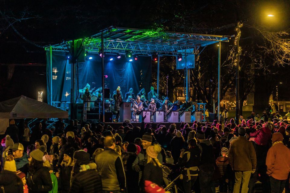 Beantown Swing at 2025 Concord Tree Lighting, Concord Center, December