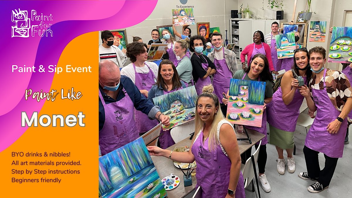 Palette Knife Painting with Lillies, Paint for Fun, Port Melbourne, 29 July 2023