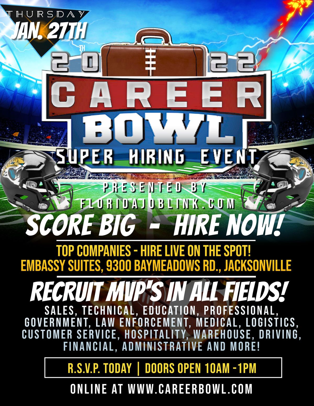 CAREER BOWL 2022 JACKSONVILLE JOB FAIR JAN 27! REGISTER NOW