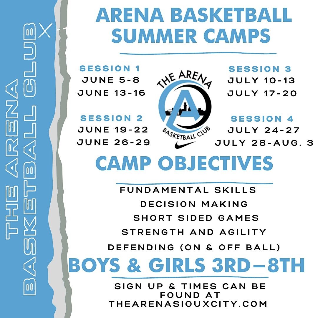 ARENA SUMMER BASKETBALL CAMPS, The Arena Sports Academy, Sioux City, July 3 2023 AllEvents.in