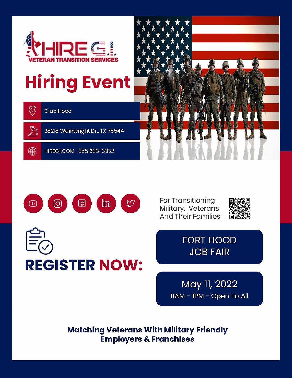 Fort Hood Hiring Event May 2022 Club Hood Fort Hood May 11 2022 Allevents In Fort Hood Calendar 2022