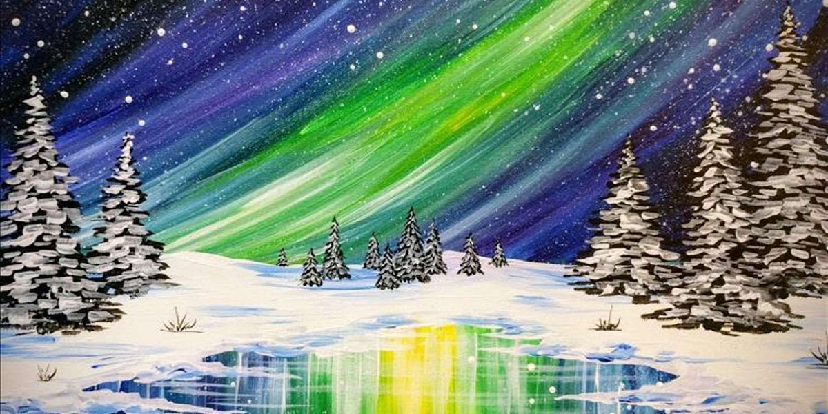 The Beauty of the Northern Lights Paint and Sip by Classpop