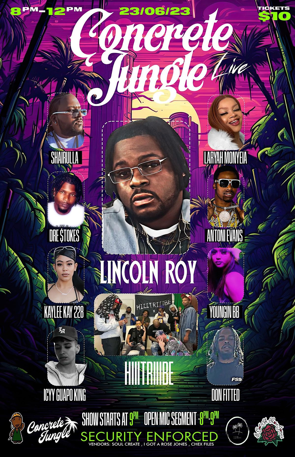 Concrete Jungle Live, 520 E 15th St, Los Angeles, June 23 to June 24