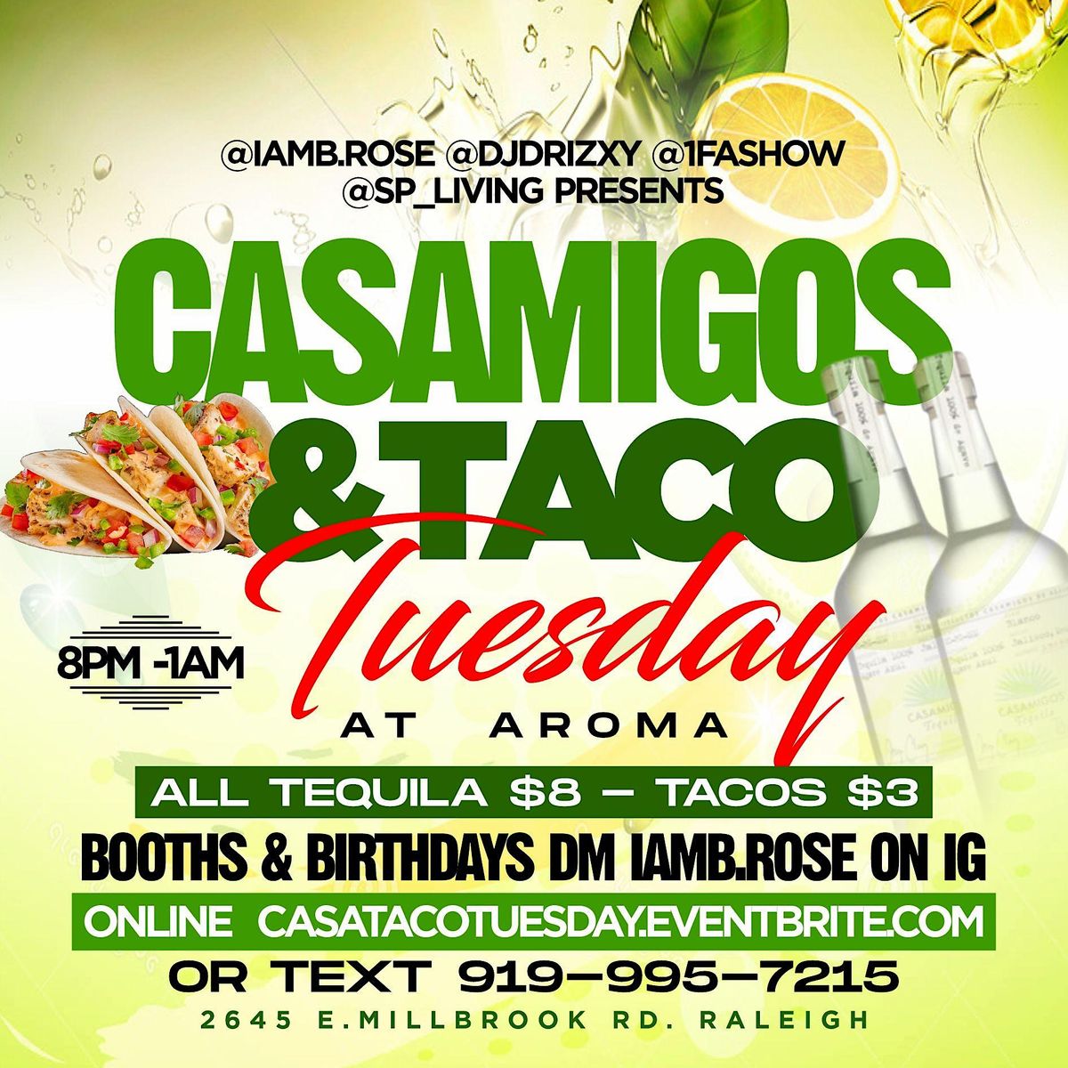 CASAMIGOS & TACO TUESDAY, AROMA HOOKAH KITCHEN & LOUNGE, RALEIGH, 8