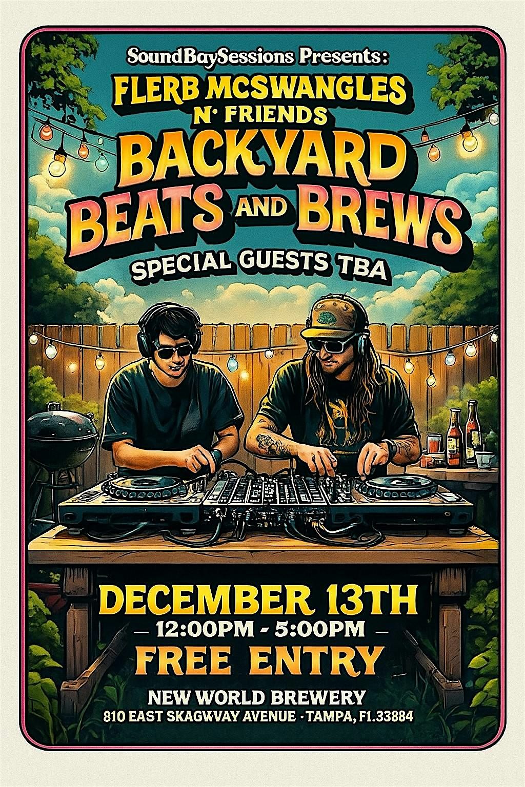 Flerb McSwangles n' Friends Backyard Beats & Brews, 13 December | Event in Tampa | AllEvents