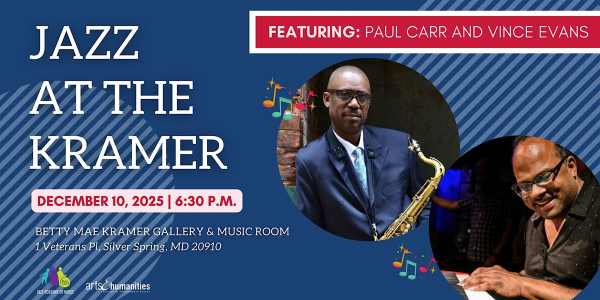 Second Wednesdays: Jazz at the Kramer, 10 December | Event in Silver Spring | AllEvents