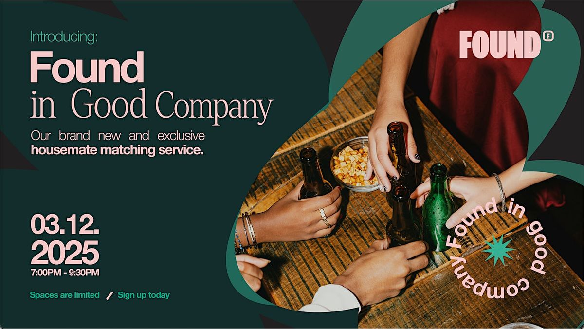 Found in Good Company, 3 December | Event in Manchester | AllEvents
