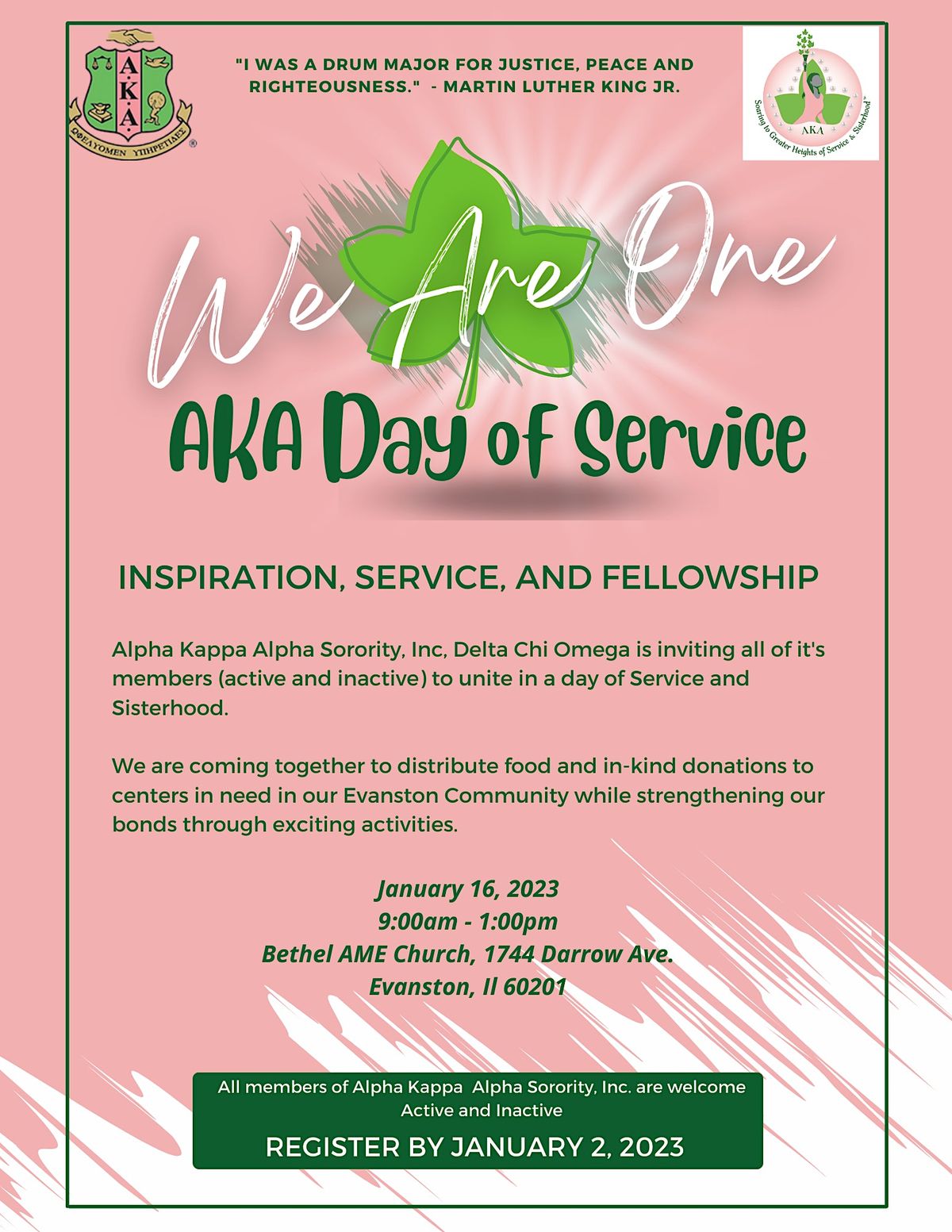 We Are One AKA Day Of Service (MLK Day), Bethel African Methodist