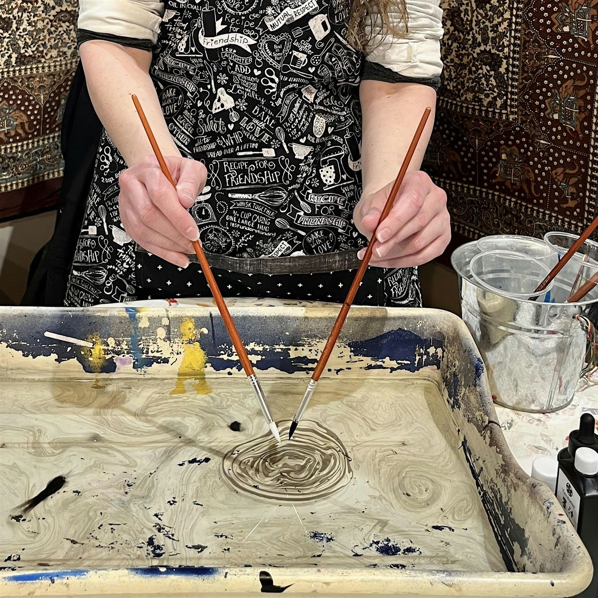 Creative Class Suminagashi The Art of Japanese Paper Marbling, NewBo
