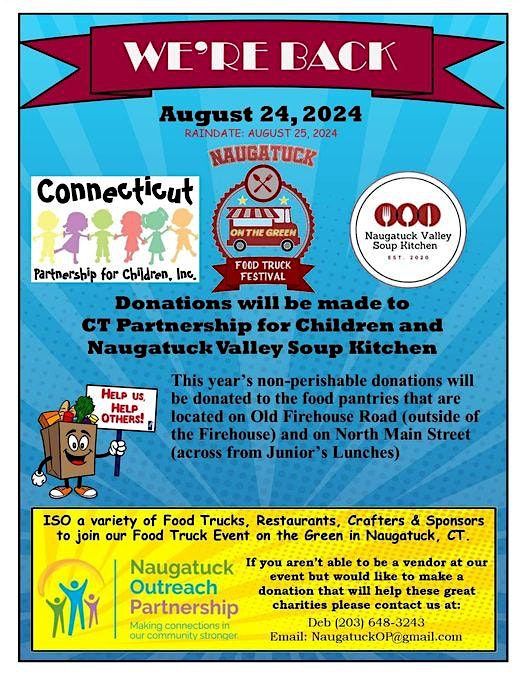 Naugatuck Food Truck Festival on the Green, 21 Maple St, Naugatuck, 24  August 2024 | AllEvents.in