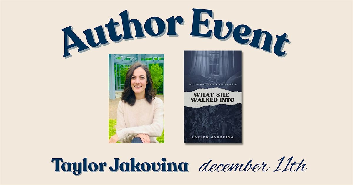 Author Event - Taylor Jakovina, 11 December | Event in Columbus | AllEvents