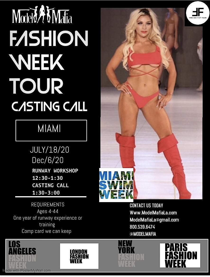 MIAMI ART WEEK  CASTING CALL AND RUN WAY BOOTCAMP | Event in Miami Beach | AllEvents