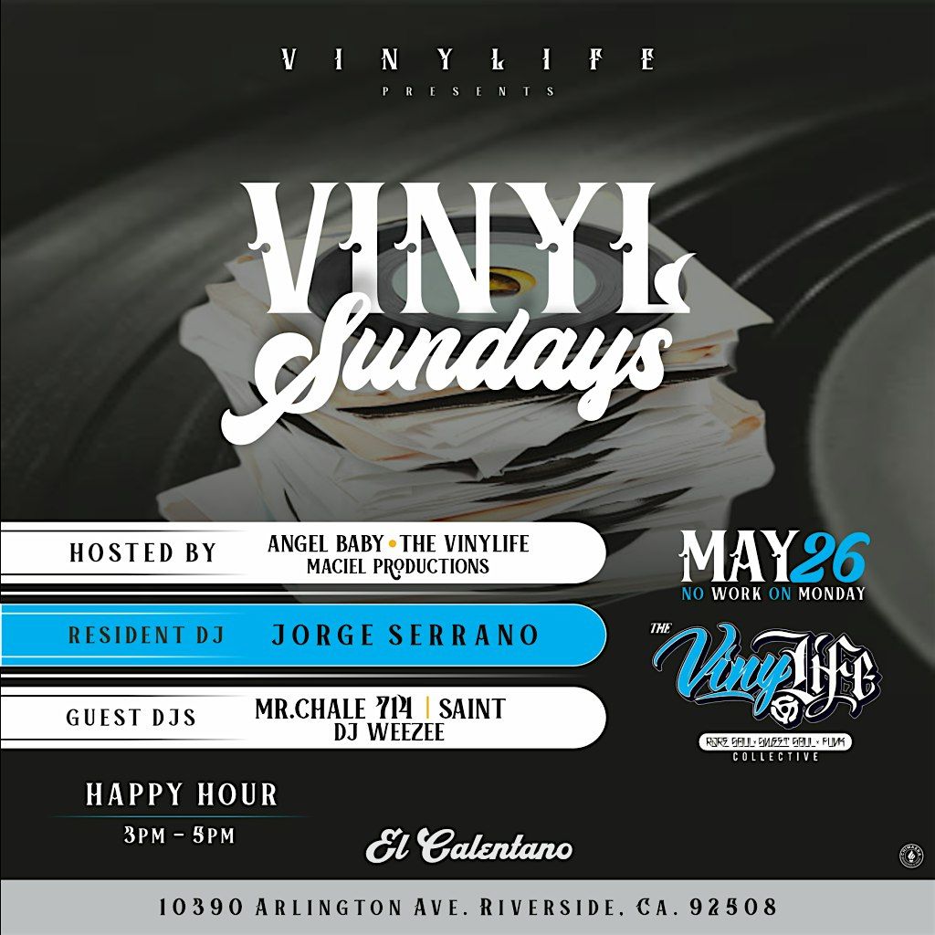 VINYL SUNDAYS, El Calentano, Riverside, 23 June 2024 AllEvents.in