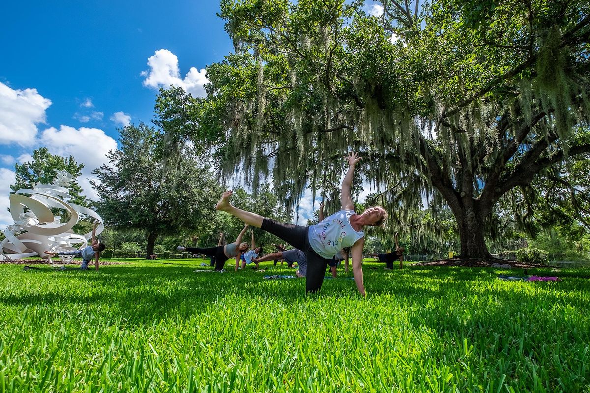 Outdoor Yoga in the Sculpture Garden, The Mennello Museum of American