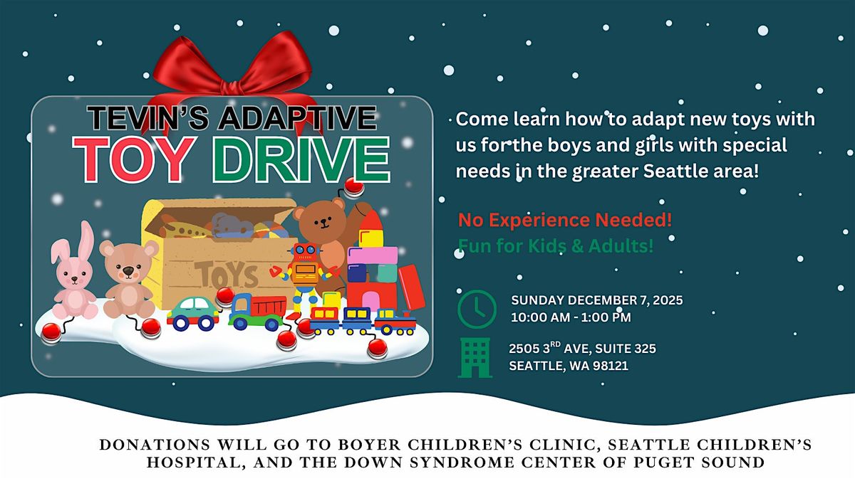 3rd Annual Tevin's Adaptive Toy Drive, 7 December | Event in Seattle | AllEvents