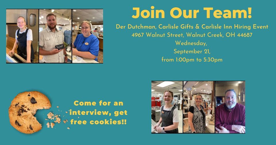 Walnut Creek Campus Hiring Event, Der Dutchman Walnut Creek, September