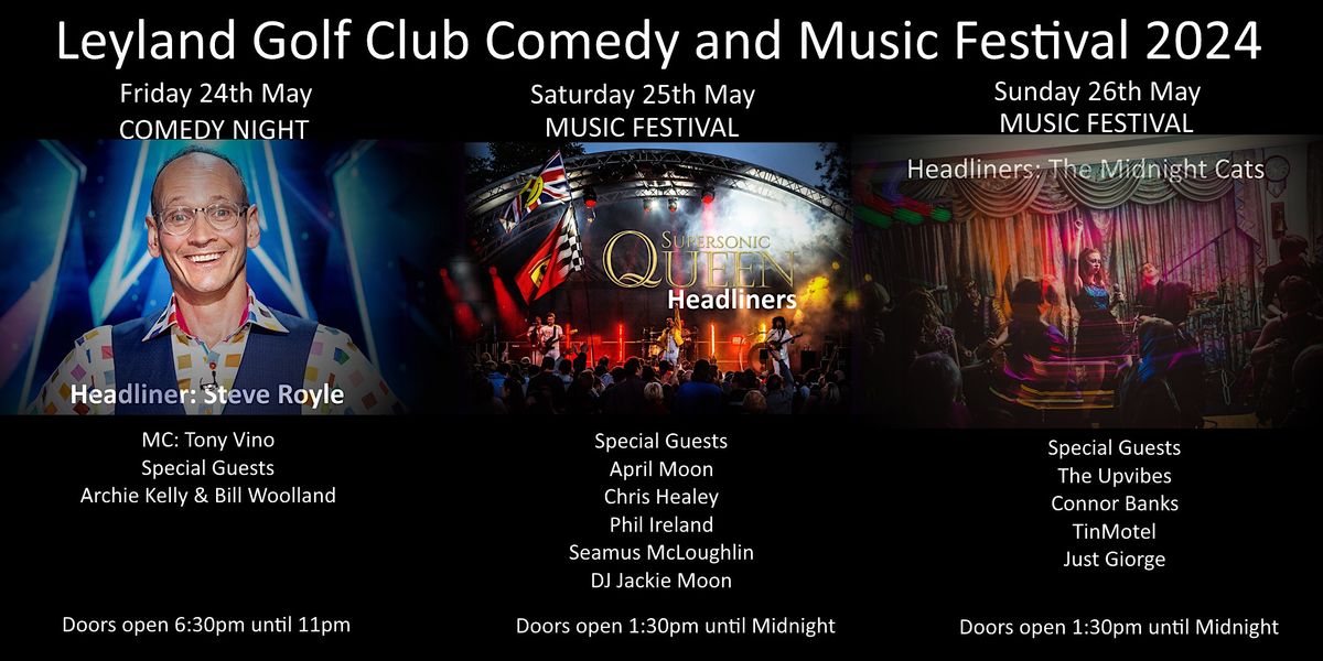 Leyland Golf Club Centenary Comedy and Music Festival, 24 May | Event in Leyland | AllEvents.in