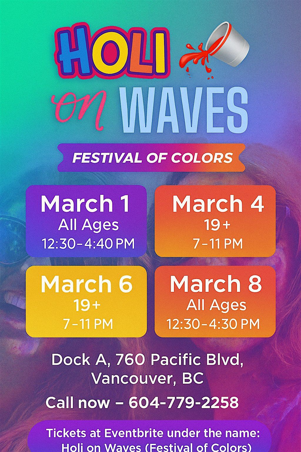 Copy of Holi on the Waves ( Festival of Colors ), 1 March | Event in Vancouver | AllEvents