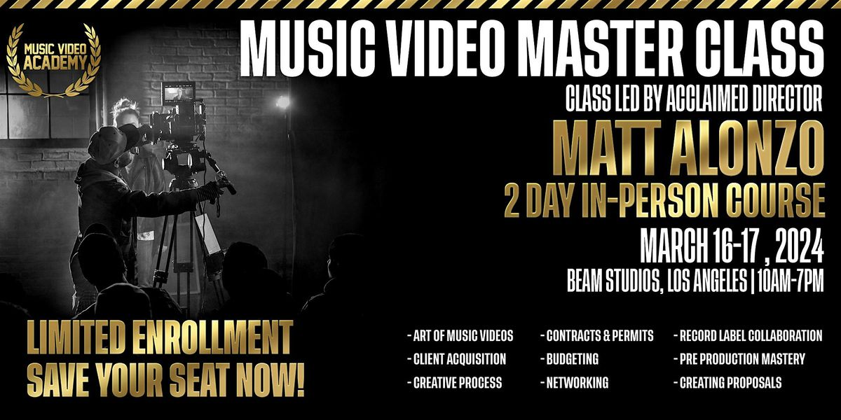 Music Video Academy | 2-Day Film School, Beam Studio - Film Location ...