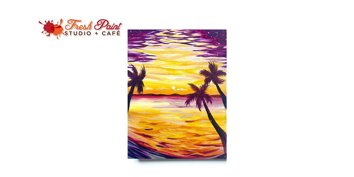 Paint Night – Warm Tropical Paradise Acrylic Painting Workshop in Toronto