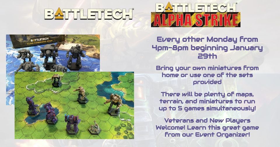 Battletech Miniatures Game Night, Outer Limits Comics, Franklin, 29 ...