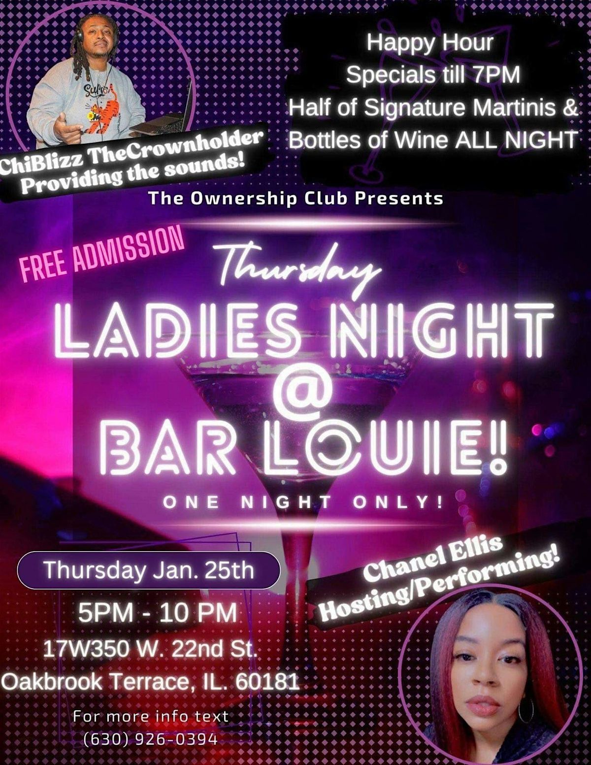 LADIES NIGHT!, Bar Louie Oakbrook Terrace, January 25 2024 AllEvents.in