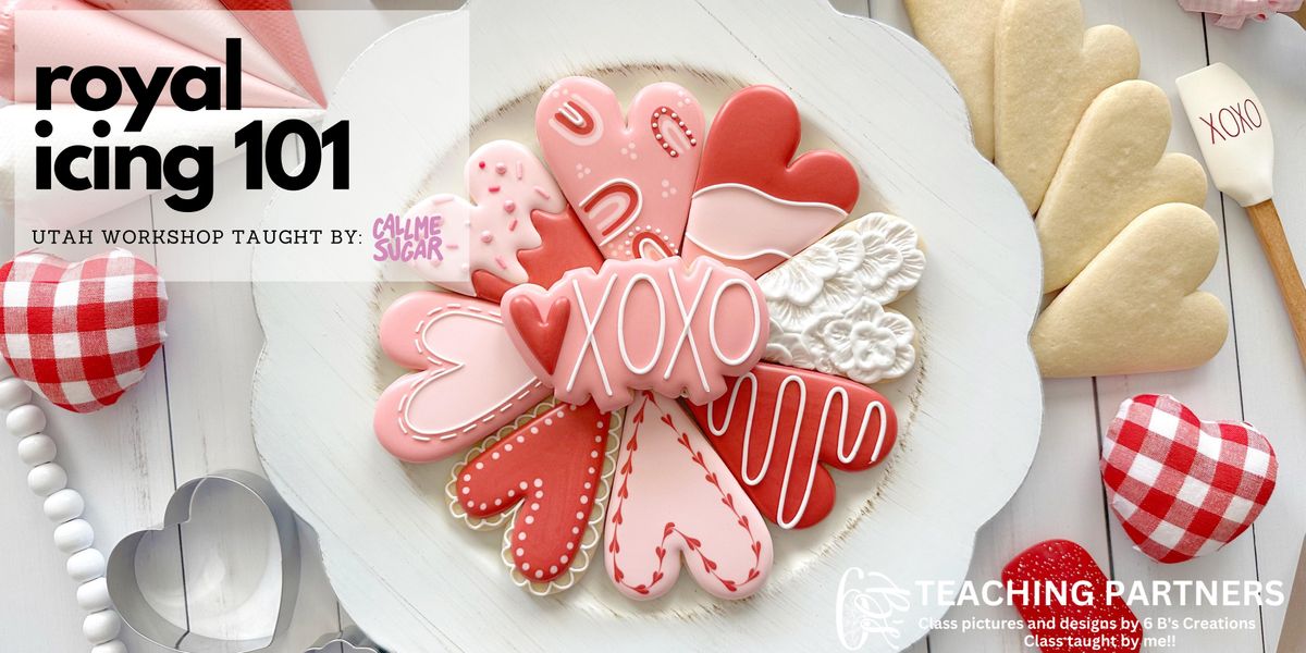 Royal Icing 101 Heart Platter, Sabone Kitchen, Woods Cross