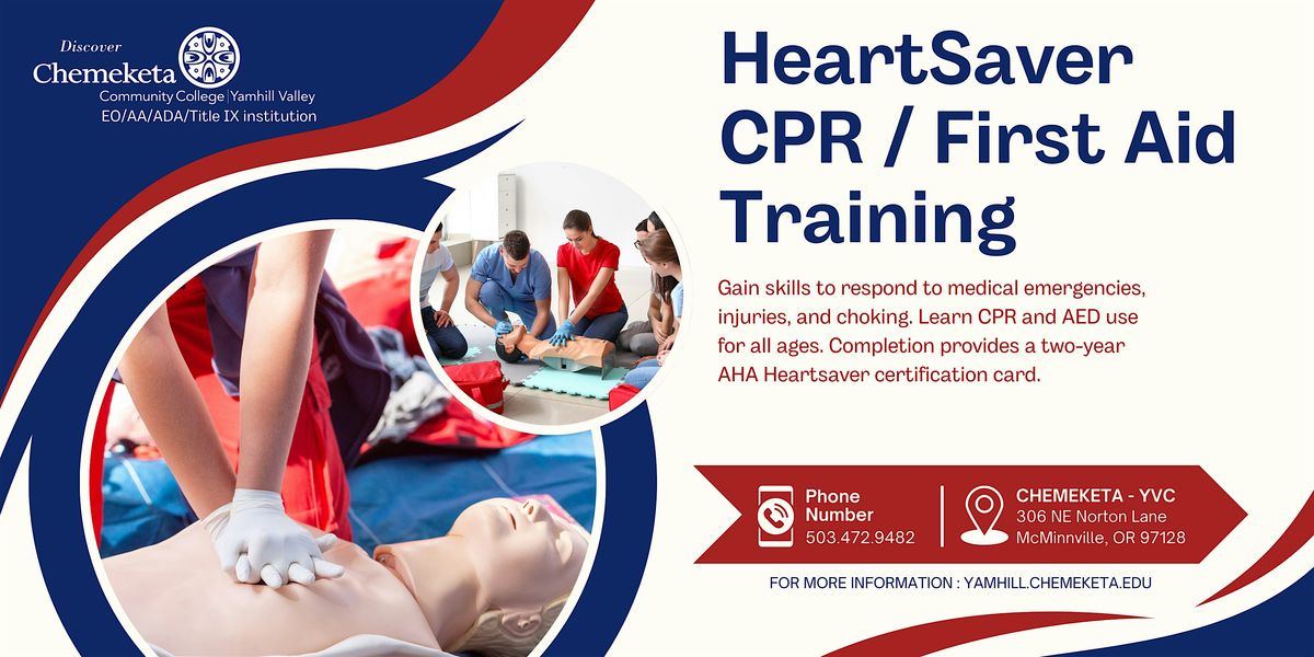 January 10 Heartsaver CPR, AED, & First Aid, 10 January | Event in McMinnville | AllEvents