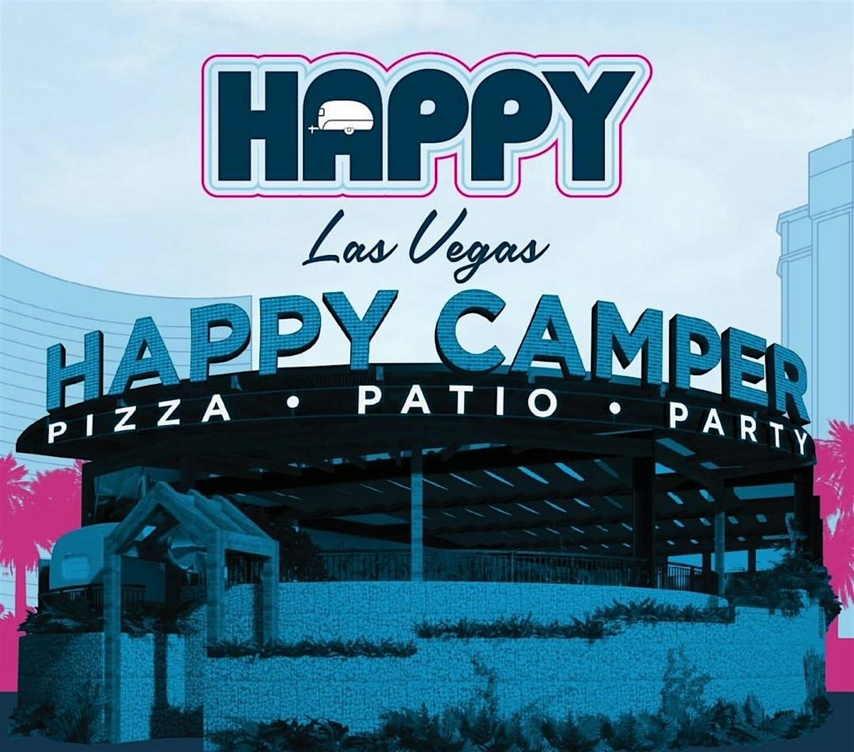 LAPTOP & CONVERSATION BUSY GIRLS DAY OUT HAPPY CAMPER, Happy Camper