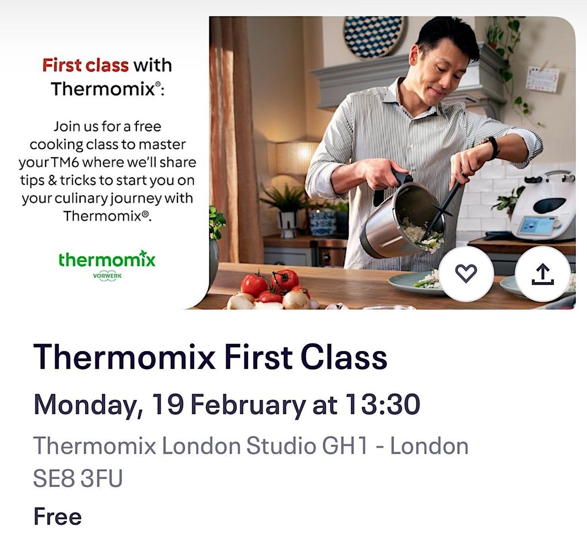 ThermomixThe First Cooking Class, GH1Thermomix East London Cooking