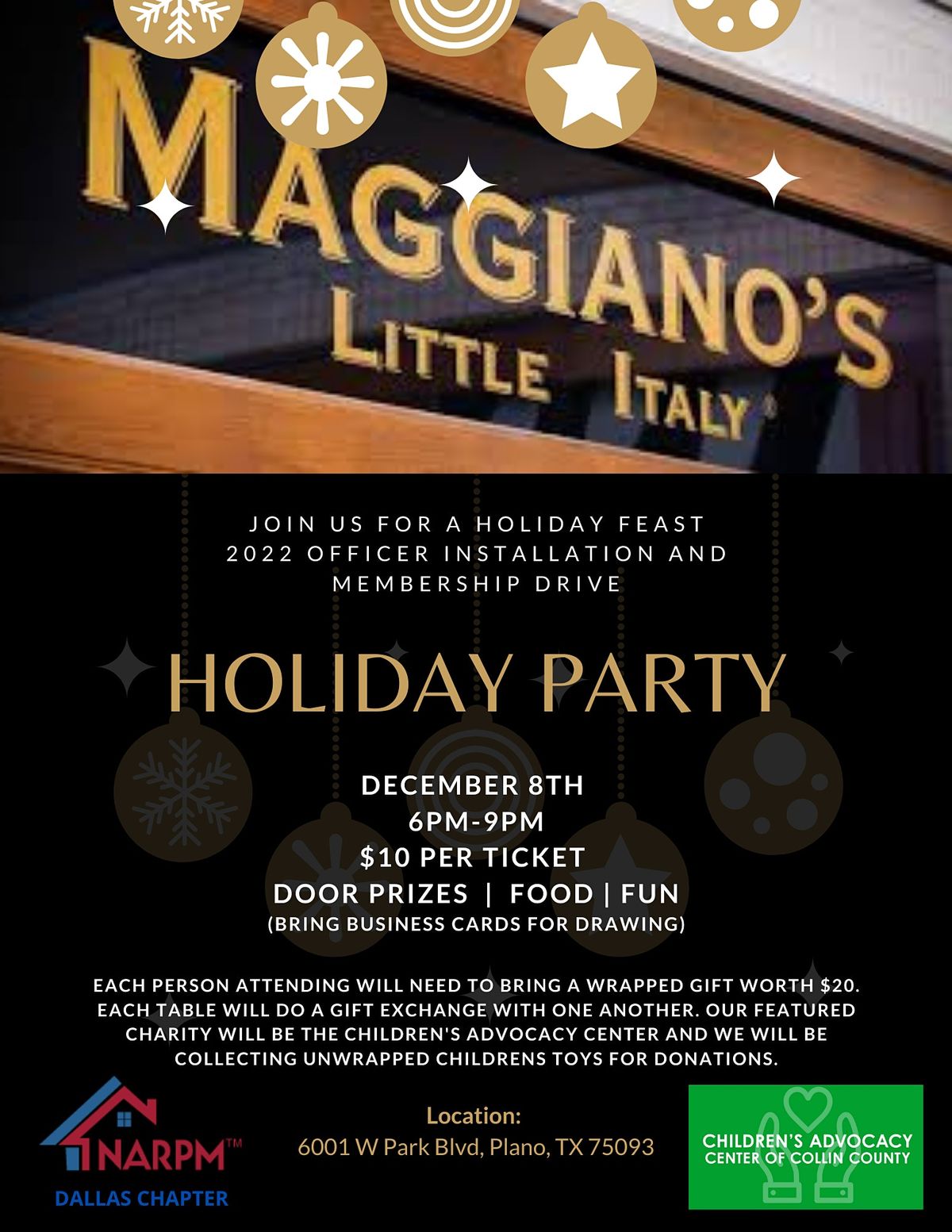 Holiday Party Maggianos Little Italy Plano December 8 2021 Allevents In Holiday Events Dallas 2022