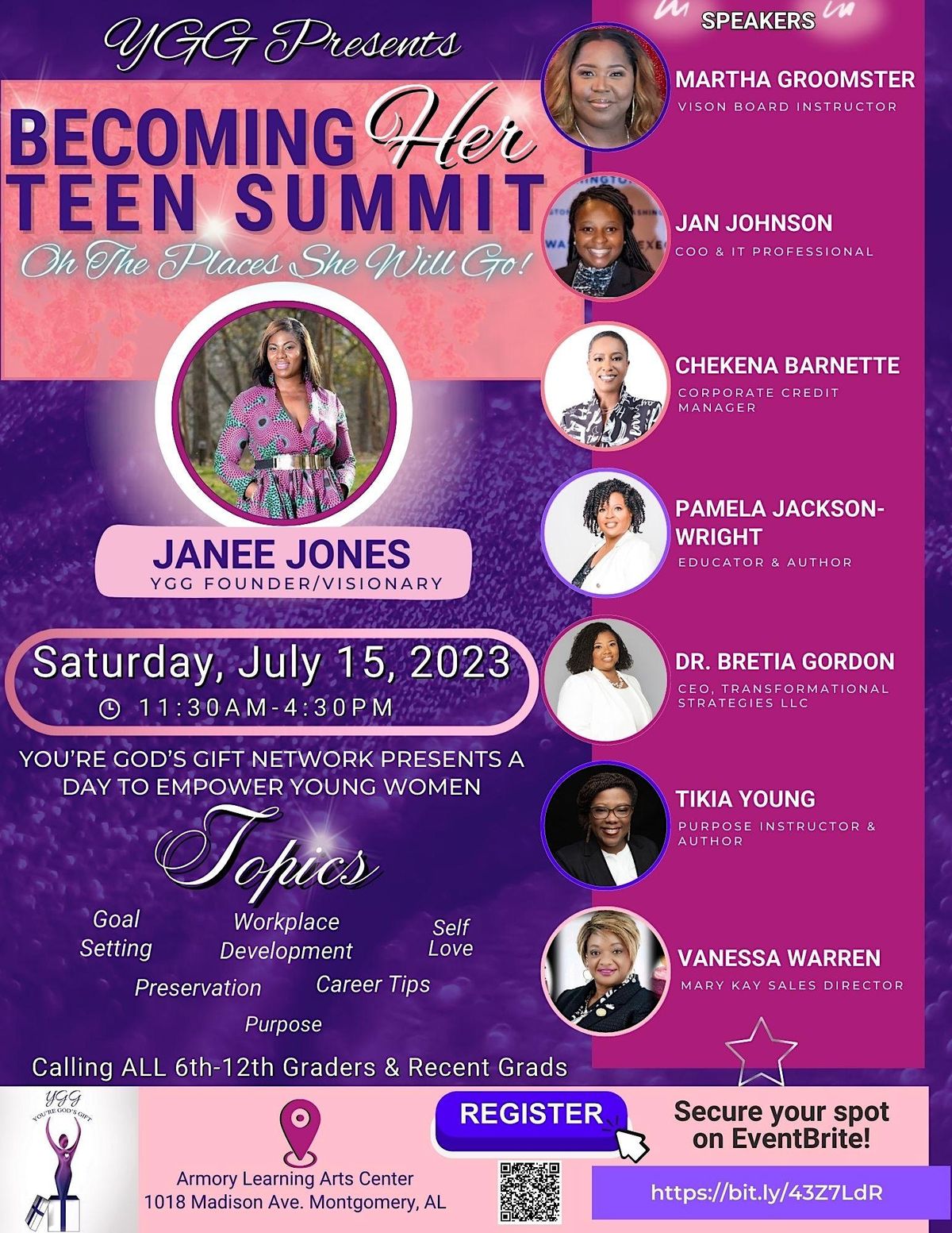 Her Teen Summit Oh The Places She Will Go, Armory Learning