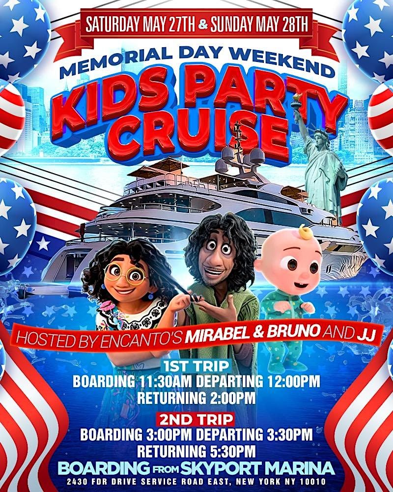 MEMORIAL DAY WEEKEND KIDS CRUISE PARTY Skyport Marina New York May memorial-day-weekend-kids-cruise-party-skyport-marina-new-york-may