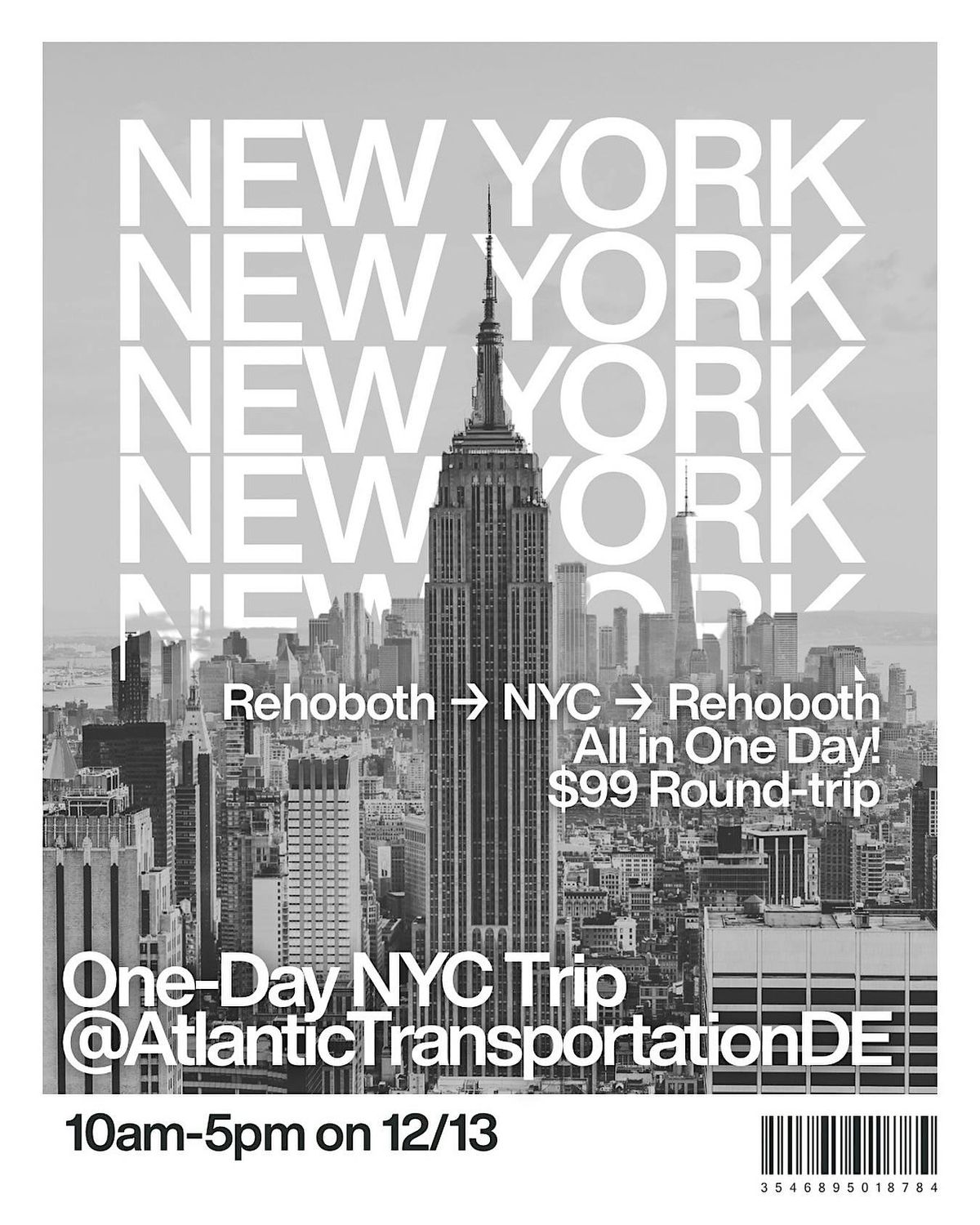 One-Day NYC Trip with Atlantic Transportation Services, 13 December | Event in Rehoboth Beach | AllEvents