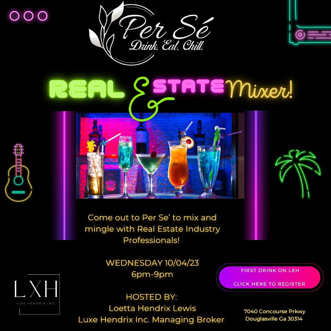 Real Estate Industry Mixer, Per Se’ Restaurant & Lounge, Douglasville