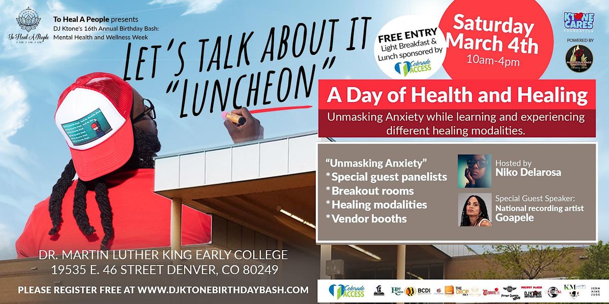 Let’s Talk About it Luncheon A day of health and healing, Dr. Martin