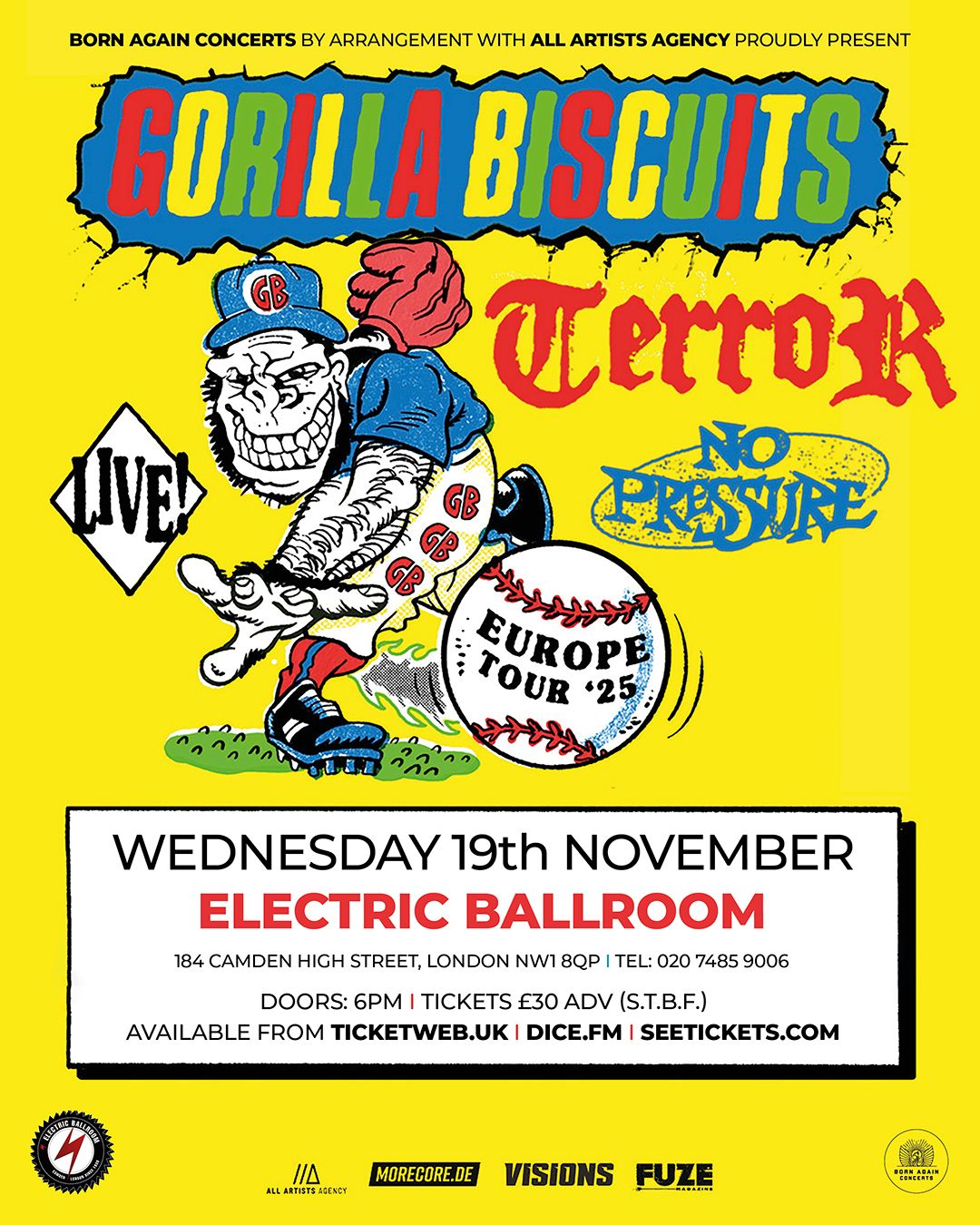 Gorilla Biscuits London Tickets, 19 November | Event in London | AllEvents