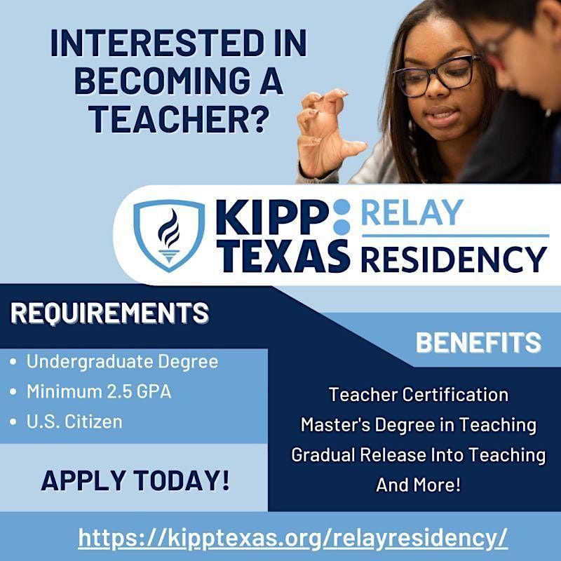 Info Session a Teacher with KIPP Relay Residency, March 30 2023