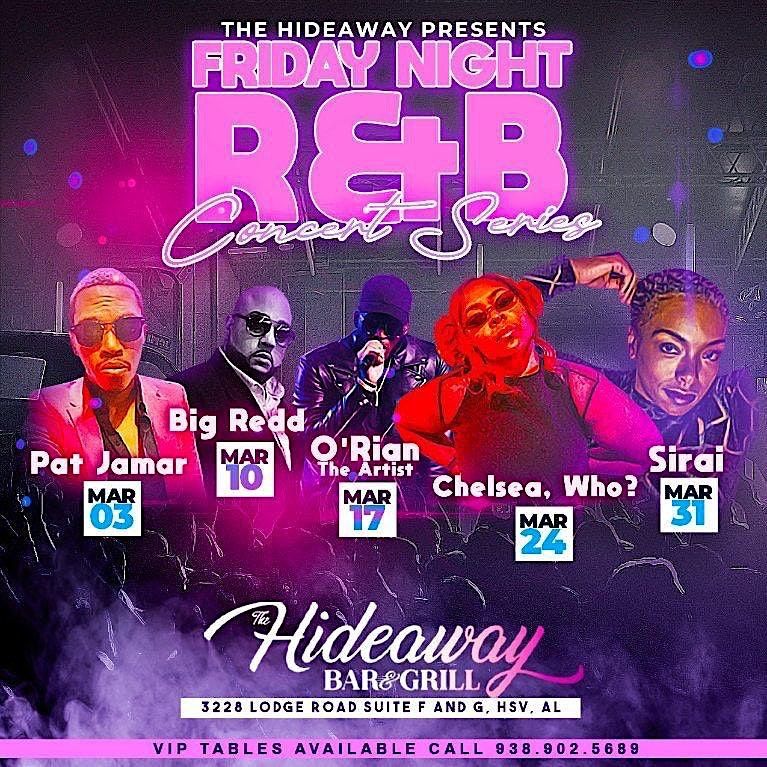 Friday Night R&B, The Hideaway Bar & Grille, Huntsville, December 8 to