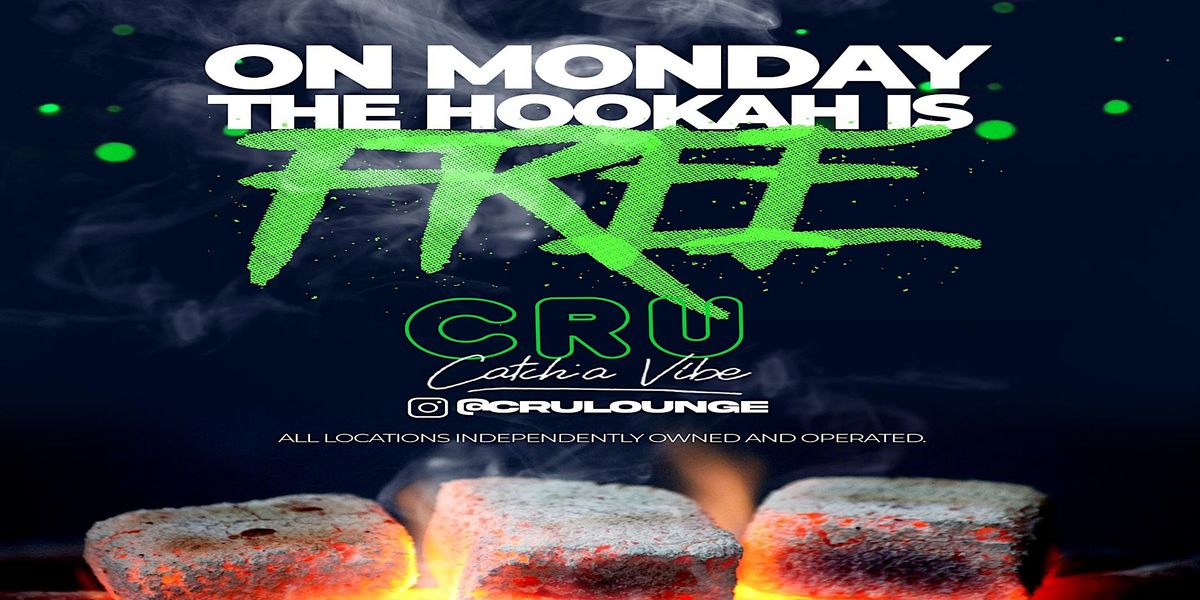 FREE HOOKAH MONDAY CRU LOUNGE BIRMINGHAM (DOWNTOWN), Cru Lounge
